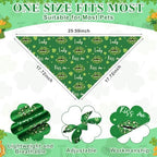 72 Pcs St Patrick's Dog Bandanas Bulk Shamrock Bandanas for Dog Adjustable Washable Pet Triangle Scarf Soft Kerchief Bib for St Patrick's Holiday Pet Costume Accessories - Image 2