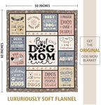 Christmas Dog Mom Gifts for Women - Best Mom Ever Blanket for Pet Lovers - Image 3