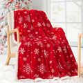 Touchat Red Sherpa Christmas Throw Blanket, Fuzzy Fluffy Soft Cozy Blanket, Fleece Flannel Plush Microfiber Blanket for Couch Bed Sofa (50" X 60",Red Snowflake) by TOUCHAT