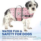 Dog Life Jacket — Premium Swim Vest with SafeChin Anti-Choke Collar | PAWS Aboard Pink | RapidLift Rescue Handle, D-Ring, Reflective Trim | Boating, Kayaking, Pool | Small (15–25 lbs)
