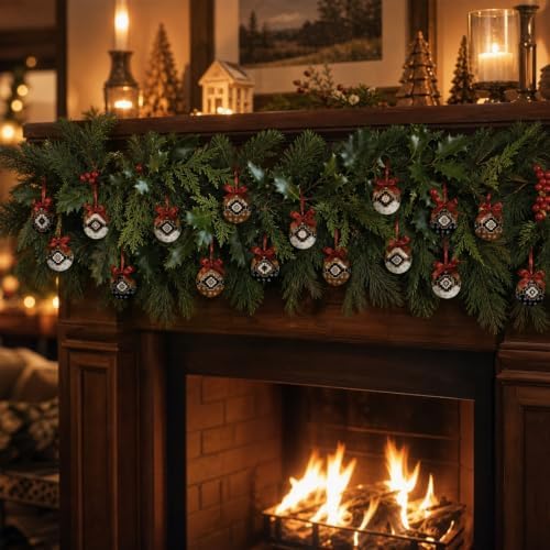 Western Christmas Ornaments - Western Christmas Decor Ball Ornaments Tree Decorations Hanging Balls 2.36 Inch for Xmas Tree Party Home Holiday，Xmas Gifts Set of 16Pcs - Image 3