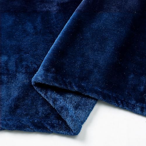 Classic Blue Fleece Plush Throw Blanket 60"x80"for Couch Fuzzy Cozy Flannel - Image 3