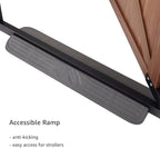 beeNbkks Farmhouse Barn Door Dog Gate, 30" Tall Anti-Trip Pet Barrier | No-Drill Pressure Mounted Pet Gate Fits 29"-40" Wide Openings, Featuring Wooden Walk-Through Door and Metal Frame