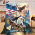 Bald Eagle Blanket for Boys Men Girls Women Soft Cozy Fleece American Flag Eagles Throw Blankets Gifts Warm Flannel Plush Lightweight Patriotic Decor for Couch Bed Sofa 50"X40" by Unknown