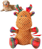 Squeaky Dog Toys, Stuffed Large Dog Toys to Keep Them Busy, Interactive Plush Chew Toys with Crinkle Paper, Tough Pet Animal Toys for Small Medium Large (Red B) by Unknown