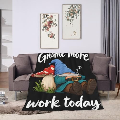 Sleepy Gnome Blanket Throw Gift for Girls Women 80"X60" - Image 3
