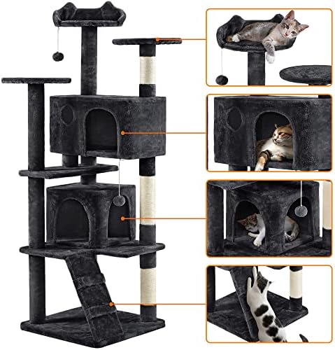Yaheetech 70in Multi-Level Sturdy Cat Tree, Condo, Sisal Scratching Posts - Image 3