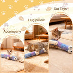 Cat Toys Pillows 3 Pack, Large 13” Cat Kicker Toys with Catnip Inside, Durable Interactive Cat Toys for Indoor Cats, Soft Kick Sticks for Exercise & Play - Image 5