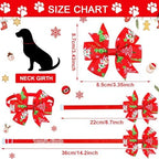 Maitys 80 Pcs Christmas Dog Bows Snowman Pet Collar Bow Ties Holiday - Image 3