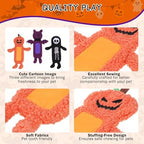SCENEREAL Stuffless Halloween Dog Squeaky Toys for Small Medium Dogs, Crinkle Puppy Chew Toy, 3 Pack Cute Animals Shape Soft Pet Plush Teething Toys(Skeleton & Pumpkin & Bat) - Image 3