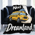 Sleepy School Bus Blanket Throw Gift for Girls Women 60"X50" by Unknown