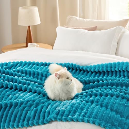 Bedsure Soft Throw Blanket for Couch Decor Gifts Teal 50"x70" - Image 5