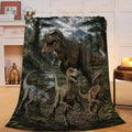 Dinosaur Throw Blanket T Rex Prehistoric Jungle Animal Gifts 60''X80'' by Fuzawet