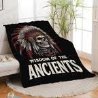 Native American Blanket for Girls Women Boys Men Adults Kids Soft Cozy Fleece Indian Skull Throw Blankets Gifts Warm Flannel Plush Lightweight Decor for Couch Bed Sofa 60"X50" - Image 4
