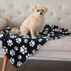 Pet Dog Cat Blanket Ultra Soft Cozy Fleece Paw Print Design Machine Washable Durable for Crates Beds Sofas Travel (Argyle Paws, Large) - Image 6
