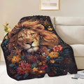 Lion Throw Blanket Lion Stuff Gifts for Kids Girls Boys Adults Women Man Soft Cozy Warm Plush Fluffy Fuzzy Fleece Blanket Decor 50''X60'' by Fuzawet