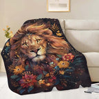 Lion Throw Blanket Lion Stuff Gifts for Kids Girls Boys Adults Women Man Soft Cozy Warm Plush Fluffy Fuzzy Fleece Blanket Decor 40''X50'' - Image 3