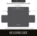 Sofa Shield® Couch Slip Covers for Dogs, Reversible Furniture Protector with Strap, Stain and Tear Resistant Cushion Cover, 88 inch Seat, Machine Washable Slipcover Pets, Cats, Gray Black