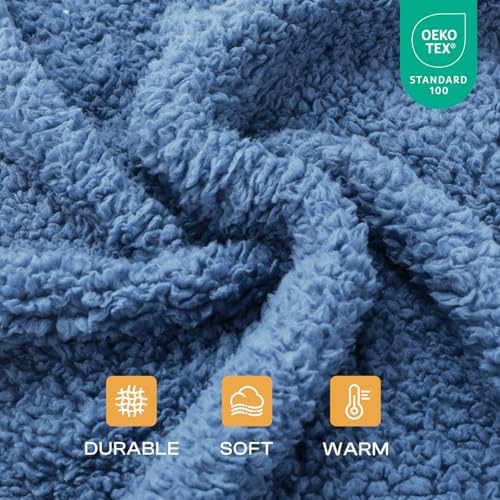 Luciphia 1 Pack 3 Calming Dog Blanket Fluffy Premium Fleece Pet Blankets Soft Sherpa Throw for Dogs Puppy Cat Beige/Pink/HazeBlue Small (23" x16") - Image 2