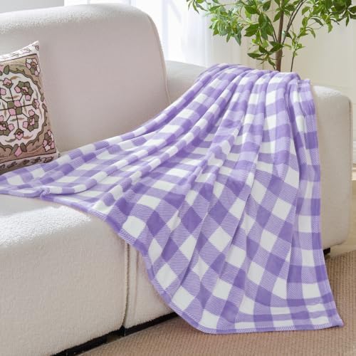 BEDELITE Buffalo Plaid Flannel Fleece Twin Blanket for Couch & Bed by BEDELITE
