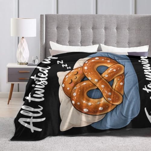 Sleepy Pretzel Blanket Throw Gift for Girls Women 60"X50" - Image 6