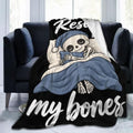 Sleepy Skeleton Blanket Throw Gift for Girls Women 80"X60" by Unknown