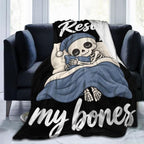 Sleepy Skeleton Blanket Throw Gift for Girls Women 80"X60" by Unknown