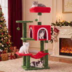 DUMOS 44 Inch Cat Tree Tower with Natural Sisal Scratching Posts - Image 2
