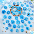 Hoteam 50 Pcs Dog Collar Flowers Bows Accessories, Blue - Image 6