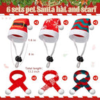 Weewooday 12 Pcs Mini Christmas Santa Hat Scarf Set, Small, Snowflake - Image 2