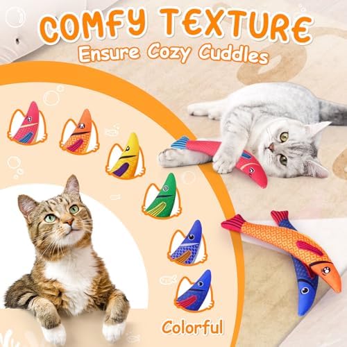 Cat Toys for Indoor Cats, 6 Pack Interactive Catnip Toys for Bored - Image 6