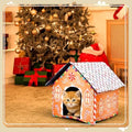 Doublefill 3 Pcs Christmas Gingerbread Cat House Outdoor Weatherproof by DoubleFill