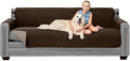 Sofa Shield® Couch Slip Covers for Dogs, Reversible Furniture Protector with Strap, Stain and Tear Resistant Cushion Cover, 78 inch Seat, Machine Washable Slipcover Pets, Cats, Chocolate Beige