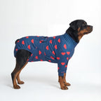 Spark Paws Dog Surgery Recovery Suit – Dog Recovery Suit After Surgery, Anti-Lick Dog Onesie, Abdominal Wound Protector, Soft Cone Alternative for Spay Neuter Male Female Pet Recovery - Hearts - 4XL