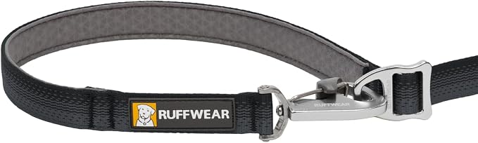 Ruffwear, Switchbak Hands‑Free Dog Leash, Adjustable 2.5–7 ft, Double‑Ended Lead with Lockable Crux Clips and Sliding V‑Rings, Waist‑Worn, Over‑Shoulder or Handheld, Basalt Gray