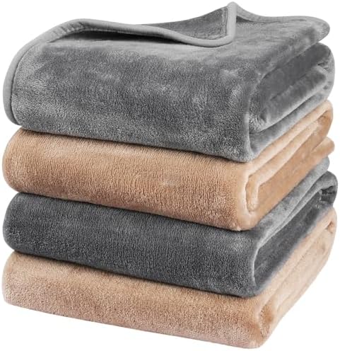 Onarway Dog Blanket Washable for Puppy: 4 Packs Dog Blankets 28”x20” by Onarway