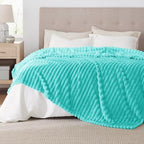 Bedsure Soft Cal King Size Blanket for Bed Blue Fog 102"x96" - Image 6