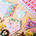 Geyoga 240 Pcs Dog Bandanas Bulk 4th of July Patriotic Pet Bandanas Adjustable Summer Triangle Dog Grooming Scarf Bibs Kerchief for Small Medium Large Cats Pet Costume(Easter) - Image 5