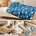 Luciphia 3 Pack Cute Dog Blankets Soft Fleece for Small Puppy Cat,23"x16" - Image 6
