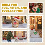 Christmas Squeaky Dog Toy Collection – Holiday Plush Chew Toys for Small & Medium Dogs (Christmas Donut Pack (2 PCS) - Image 4