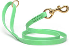 Viper Biothane K9 Working Dog Leash Waterproof Lead for Tracking Training Schutzhund Odor-Proof Long Line with Solid Brass Snap for Puppy Medium and Large Dogs 4ft, Sea Foam Green