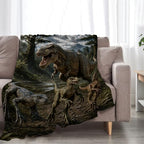 Dinosaur Throw Blanket T Rex Prehistoric Jungle Animal Gifts 50''X60'' - Image 5
