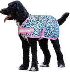 Jeffers Expression Dog Coat Waterproof Ripstop Winter Jacket 28" – 240g Insulated Blanket, Adjustable Belly & Chest Straps, Reflective Strips, Small to Large Breeds, Outdoor & Travel - Party Cheetah