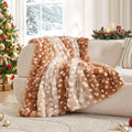 COZY KISS Deer Print Blanket, Faux Fur Dog Blanket for Christmas, 50"x60" by COZYKISS