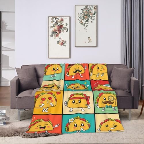 Funny Taco Mexican Blanket Food Lover Throw Stuff Gifts 60"x50" - Image 6