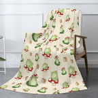 Cute Frogs Fuzzy Throw Blanket for Women Men Girls Boys Soft Cozy Fleece Blanket for Bedroom Living Rooms Sofa Couch 80"x60" by XYSKINO