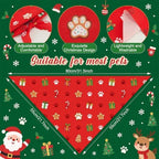 Preboun 50 Pcs Chriastmas Paw Print Dog Bandanas Bulk, Xmas Party - Image 3