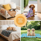 Luciphia 1 Pack 6 Dog Blankets Cat Soft Fluffy Fleece Pet Blanket Warm Cute Print Design Puppy Kitten Doggy Paw Medium(30"x20") - Image 3