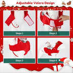 BWOGUE Santa Dog Costume, Dog Christmas Outfit, Santa Rider Costume, XXL - Image 6