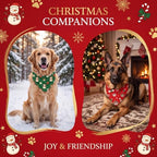 Preboun 50 Pcs Chriastmas Paw Print Dog Bandanas Bulk, Xmas Party - Image 2